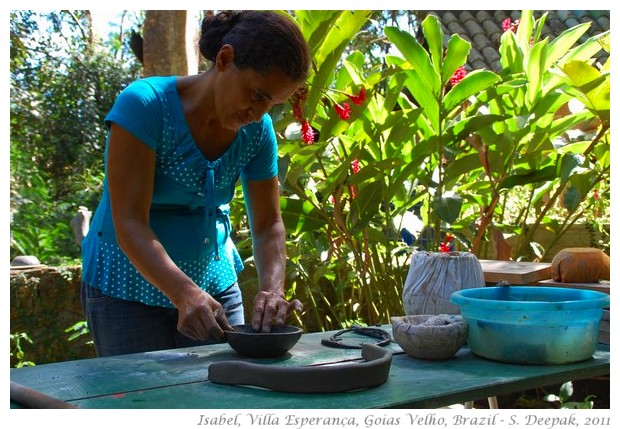 Potter Isabel making a bowl - S. Deepak, 2011