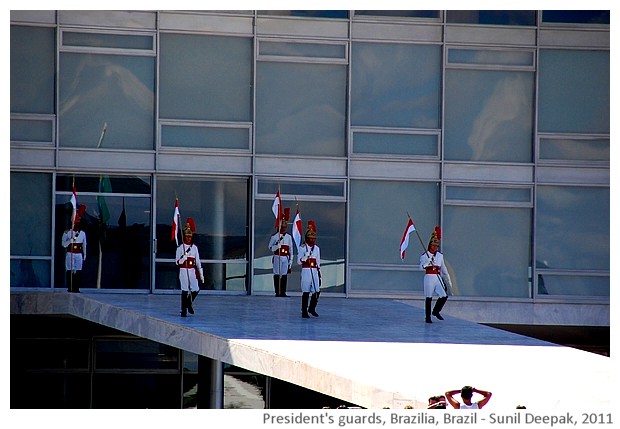 President's guards, Brazilia, Brazil - images by Sunil Deepak, 2011