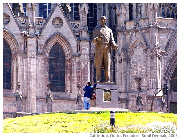 People, Cathedral, Quito, Ecuador - images by Sunil Deepak, 2005