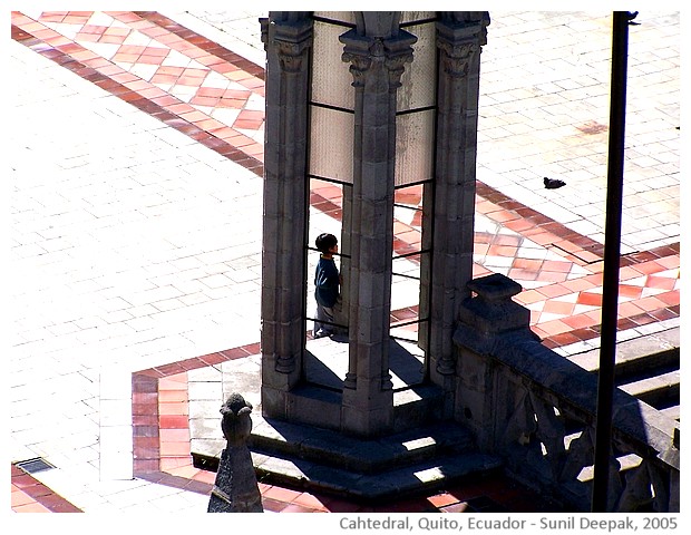 People, Cathedral, Quito, Ecuador - images by Sunil Deepak, 2005