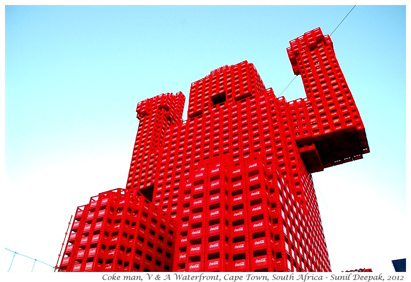 Sculpture with coke crates, Cape Town, South Africa - Images by Sunil Deepak