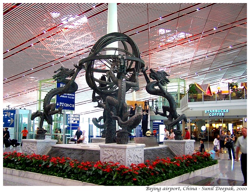 Art, Beijing airport, China - Images by Sunil Deepak