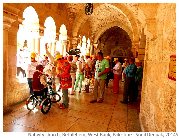 Pilgrims, Nativity church, Bethlehem - Images by Sunil Deepak, 2014