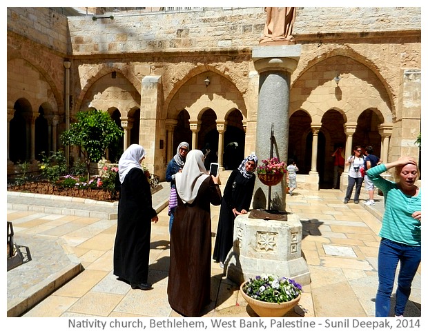 Pilgrims, Nativity church, Bethlehem - Images by Sunil Deepak, 2014