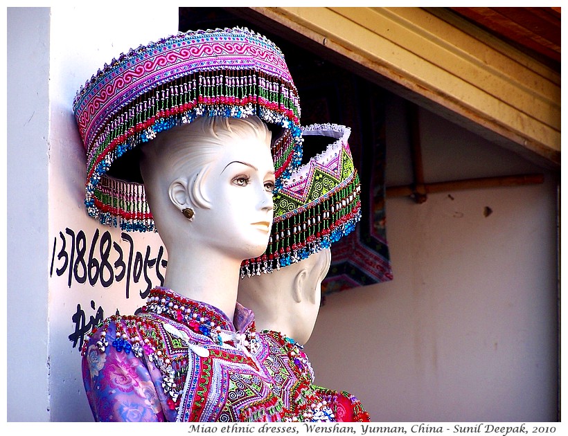 Miao ethnic dress market, Wenshan, Yunnan, China - Images by Sunil Deepak