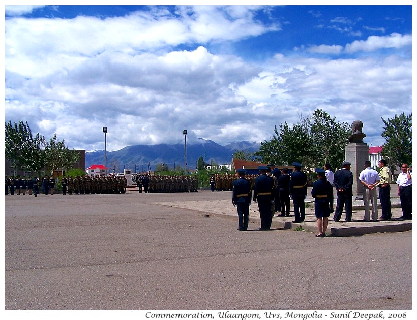 Military ceremony, Ulaangom, Uvs, Mongolia - Images by Sunil Deepak