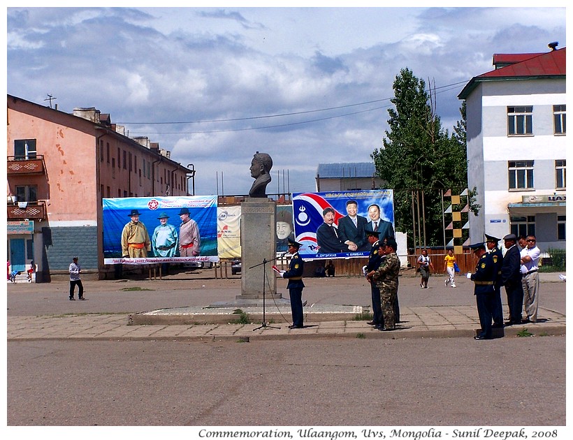 Military ceremony, Ulaangom, Uvs, Mongolia - Images by Sunil Deepak