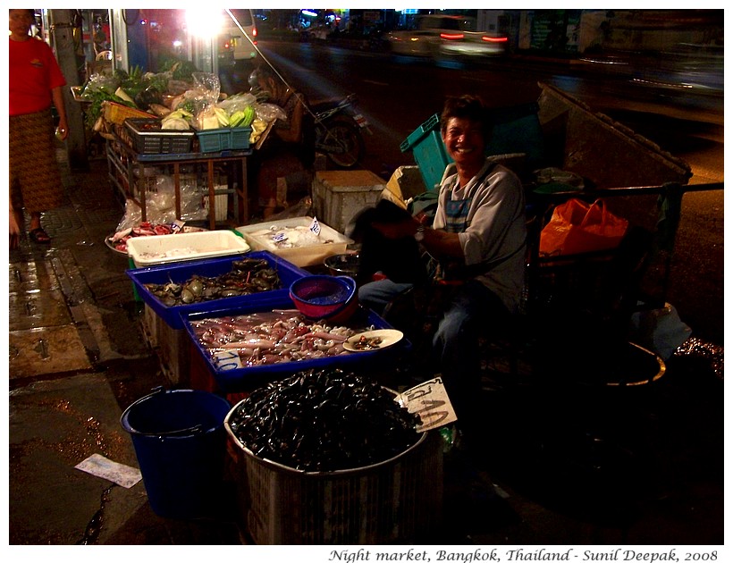 Night markets, Bangkok, Thailand - Images by Sunil Deepak