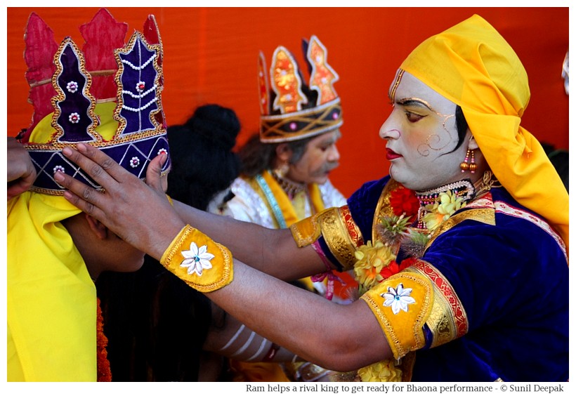 Artists getting ready for dance and theatre performances