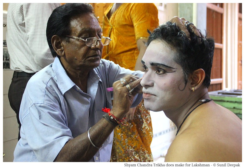 Artists getting ready for dance and theatre performances