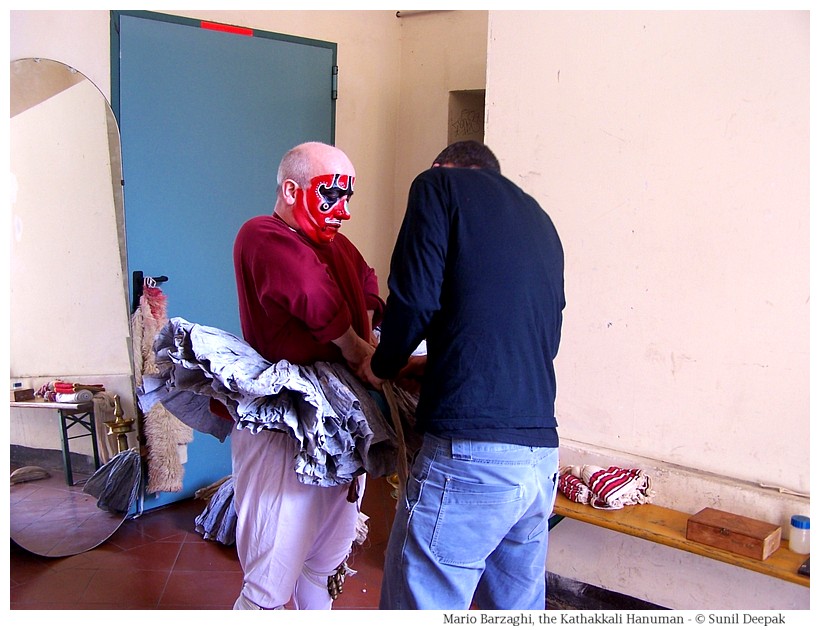 Artists getting ready for dance and theatre performances