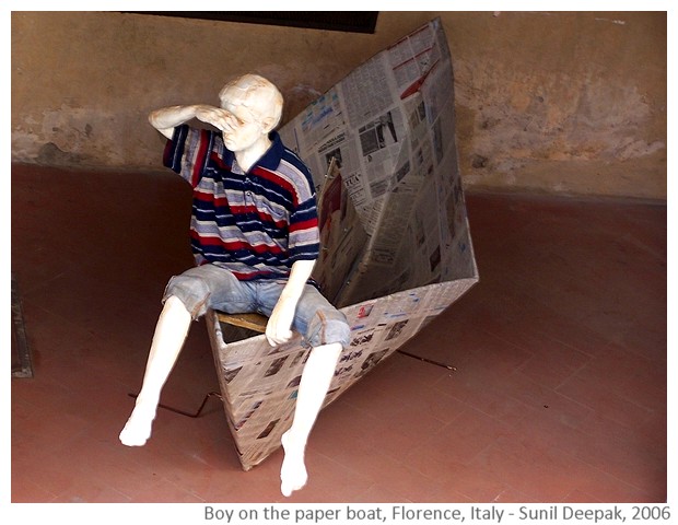 Art & Sculptures about books - From Innocenti Building, Florence - Image by S. Deepak