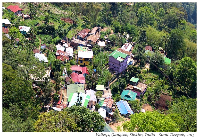 Valley near Sonam hotel, Gangtok, Sikkim, India - Images by Sunil Deepak