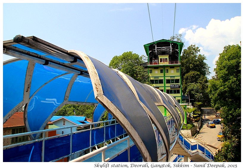 Sky lift station, Gangtok, Sikkim, India - Images by Sunil Deepak