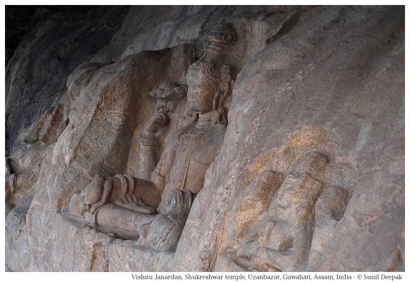 Vishnu Janardan, Rock-cut sculptures, Guwahati, Assam, India