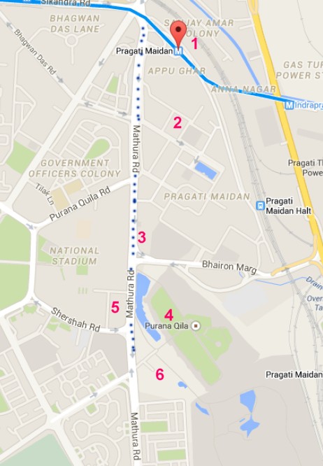 Places to visit around Pragati Maidan station of Delhi Metro - Images by Sunil Deepak