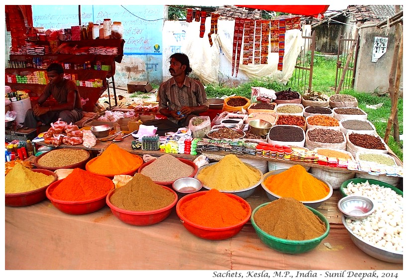 Sachet pollution in India - Images by Sunil Deepak