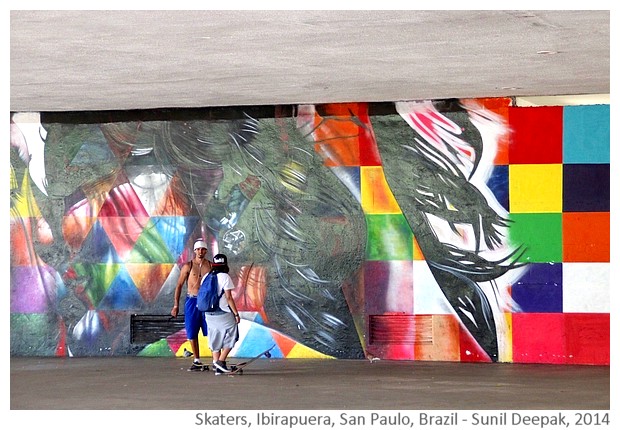 Skaters in Ibirapuera park, San Paulo, Brazil - Images by Sunil Deepak, 2014