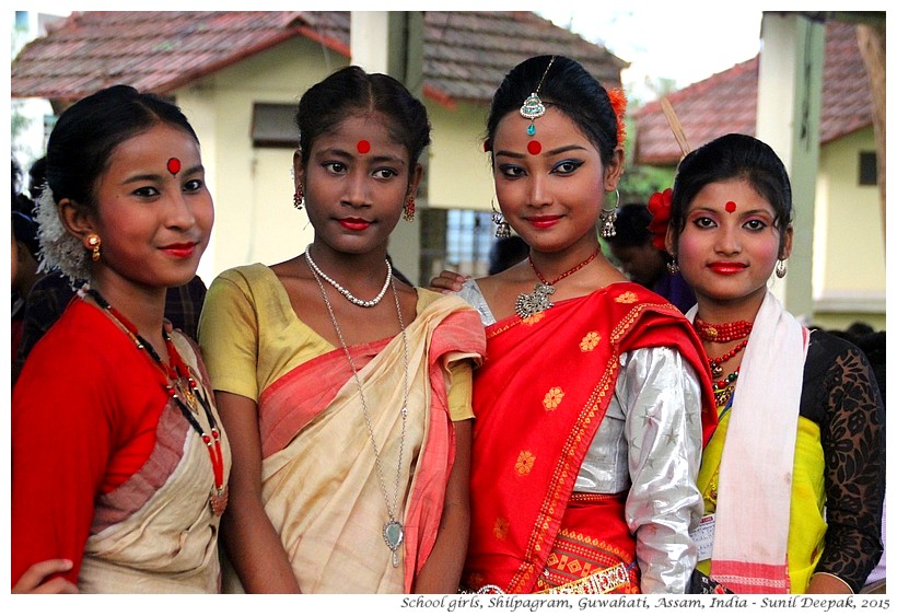 School girls, Shilpagram, Guwahati, Assam, India - Images by Sunil Deepak