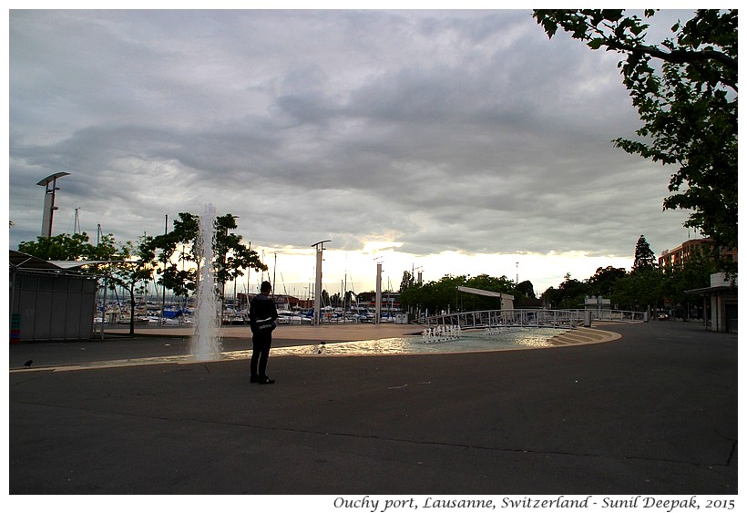 Alone at Ouchy port, Lausanne, Switzerland - Images by Sunil Deepak