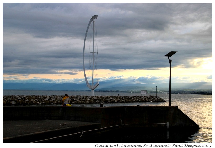 Alone at Ouchy port, Lausanne, Switzerland - Images by Sunil Deepak