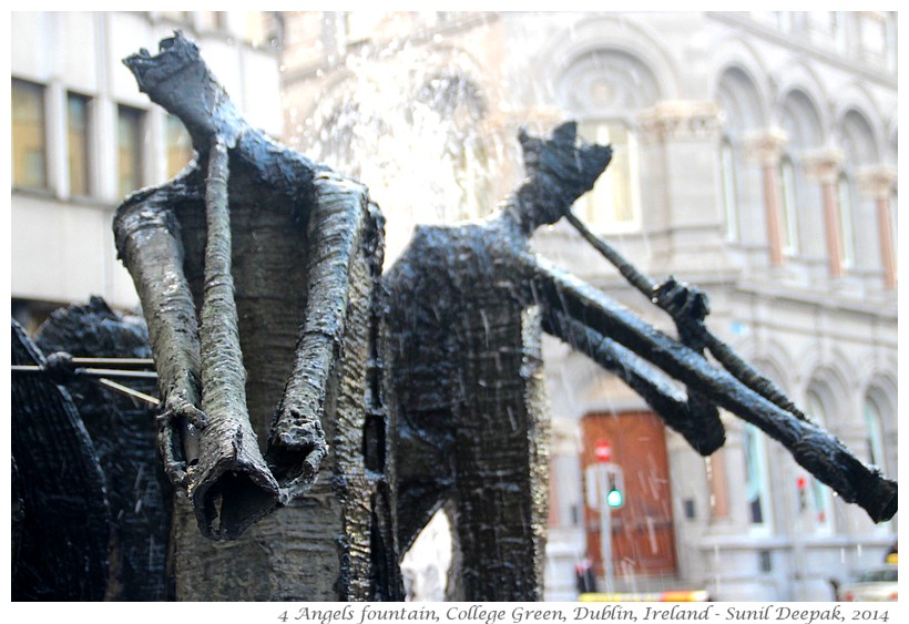 Angels with trumpets in Davis memorial, Dublin, Ireland - Images by Sunil Deepak, 2014