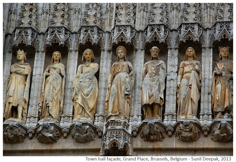 Statues, Brussels town hall, Belgium - Images by Sunil Deepak, 2013