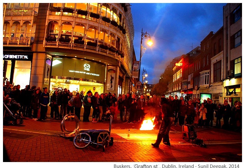 Buskers, Grafton street, Dublin, Ireland - Images by Sunil Deepak, 2014