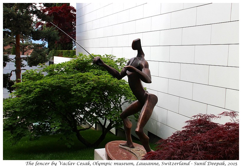 Fencer by Vaclav Cesak, Olympic museum, Lausanne, Switzerland - Images by Sunil Deepak