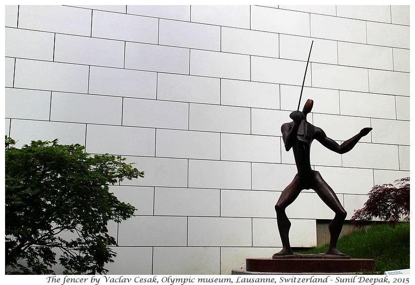 Fencer by Vaclav Cesak, Olympic museum, Lausanne, Switzerland - Images by Sunil Deepak