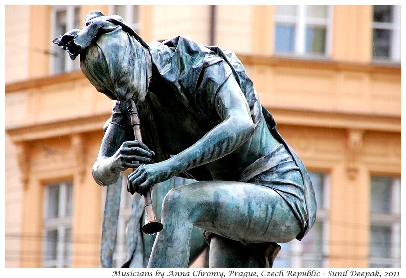 Musicians, Prague by Anna Chromy - Images by Sunil Deepak