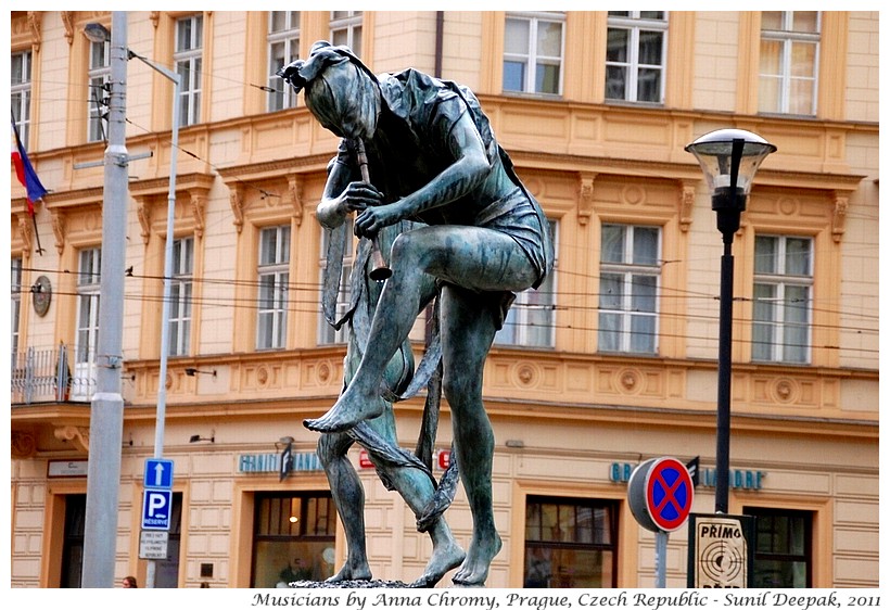 Musicians, Prague by Anna Chromy - Images by Sunil Deepak