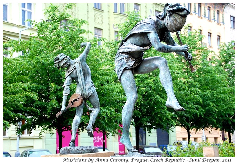 Musicians, Prague by Anna Chromy - Images by Sunil Deepak