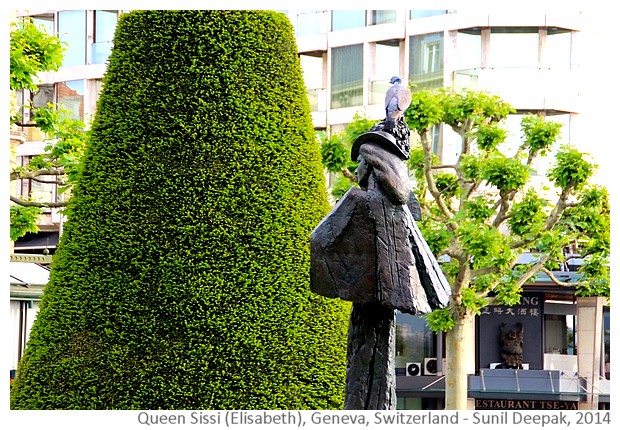 Statue of queen Sissi, Geneva, Switzerland - images by Sunil Deepak, 2014