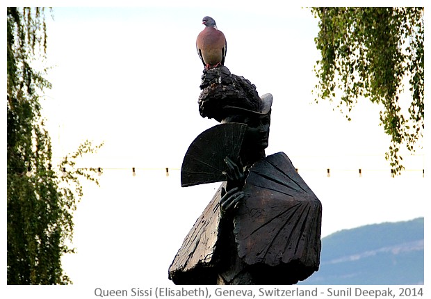 Statue of queen Sissi, Geneva, Switzerland - images by Sunil Deepak, 2014