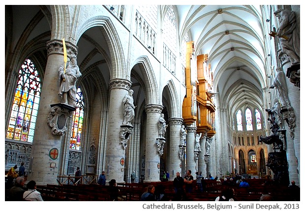 Cathedral, Brussels, Belgium - images by Sunil Deepak, 2013