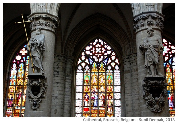 Cathedral, Brussels, Belgium - images by Sunil Deepak, 2013