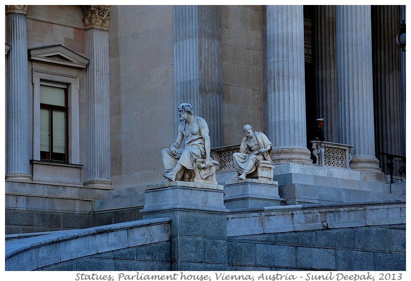 Statues, Parliament, Vienna, Austria - Images by Sunil Deepak, 2013