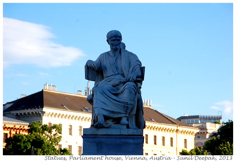 Statues, Parliament, Vienna, Austria - Images by Sunil Deepak, 2013