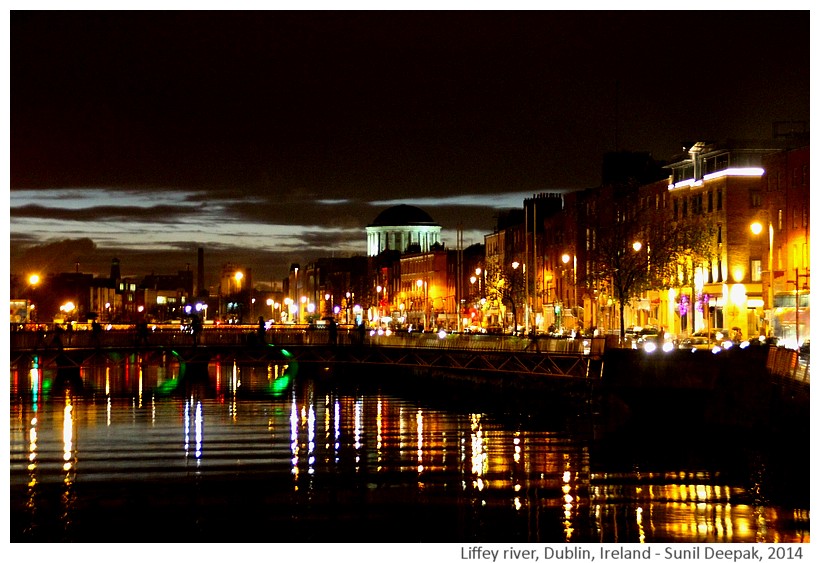 Penny Ha'Penny Bridge, Liffey river, Dublin, Ireland - Images by Sunil Deepak, 2014