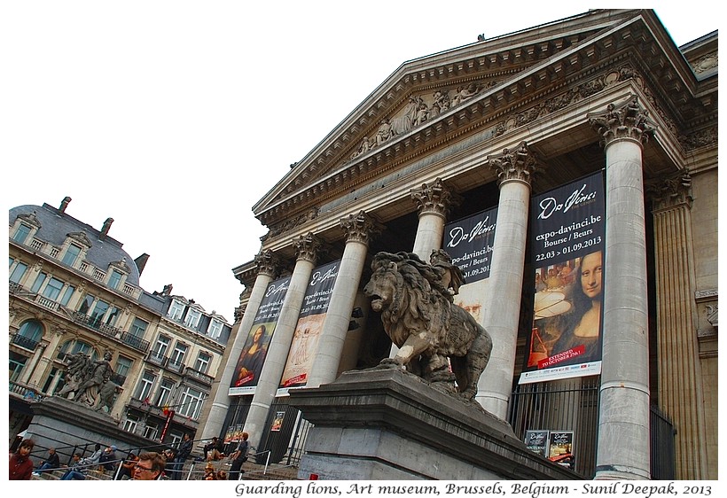 Lions, Bourse Museum, Brussels, Belgium - Images by Sunil Deepak