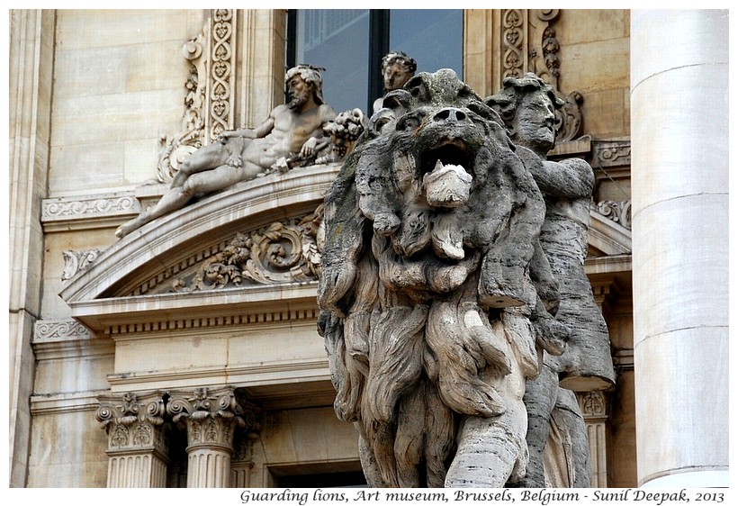 Lions, Bourse Museum, Brussels, Belgium - Images by Sunil Deepak