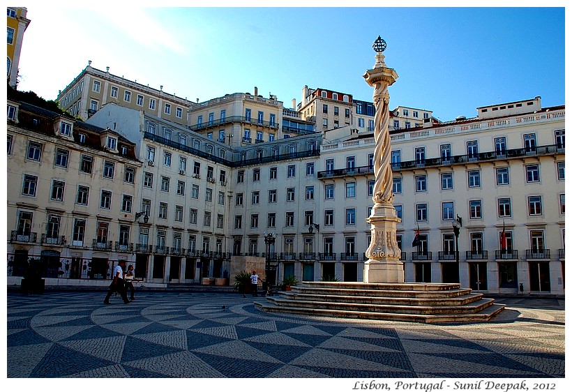 Mosaic pavements, Lisbon city centre, Portugal - Images by Sunil Deepak