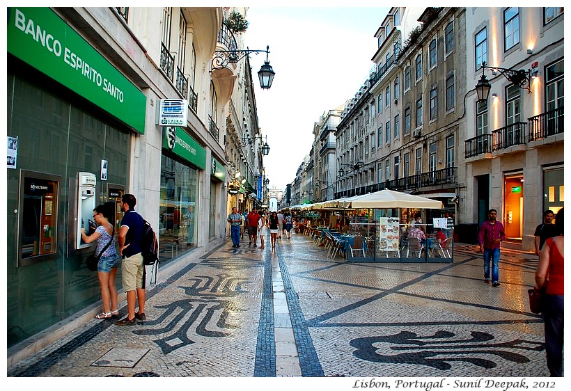 Mosaic pavements, Lisbon city centre, Portugal - Images by Sunil Deepak