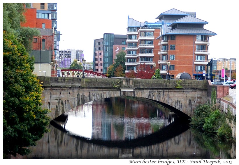 Bridges on Irwell river, Manchester, UK - Images by Sunil Deepak