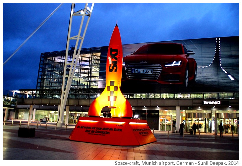 Space-craft outside Munich airport, Germany - Images by Sunil Deepak, 2014