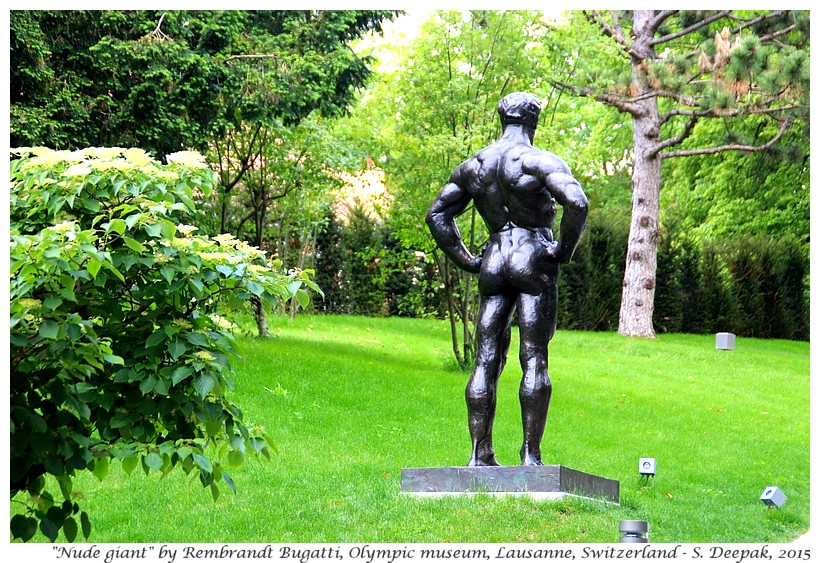 Nude giant by Rembrandt Bugatti, Olympic museum, Lausanne, Switzerland - Images by Sunil Deepak