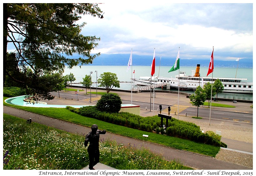 Sculptures, entrace to Olympic museum, Lousanne, Switzerland - Images by Sunil Deepak