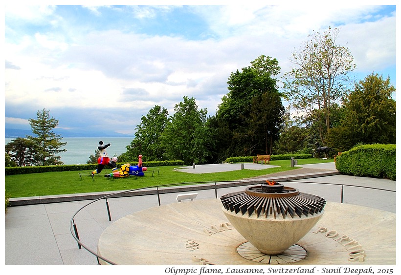 Olympic flame, Lausanne, Switzerland - Images by Sunil Deepak