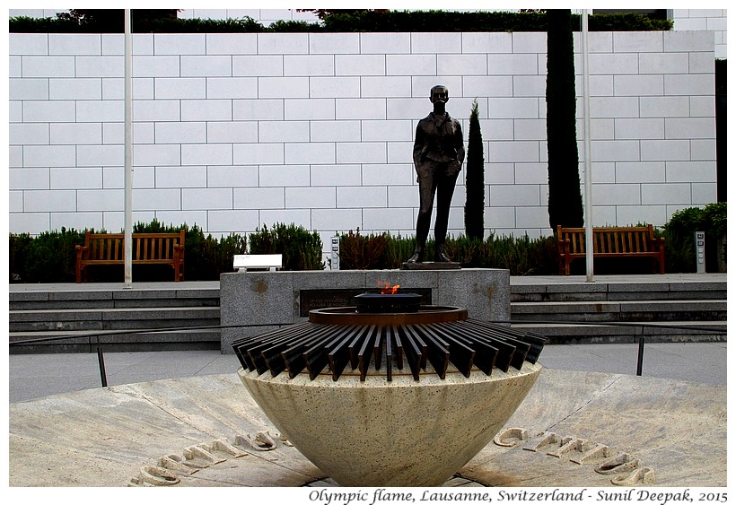 Olympic flame, Lausanne, Switzerland - Images by Sunil Deepak